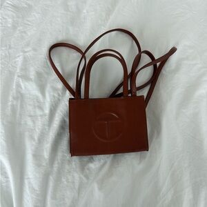 Telfar Brown Mini Shopping Bag